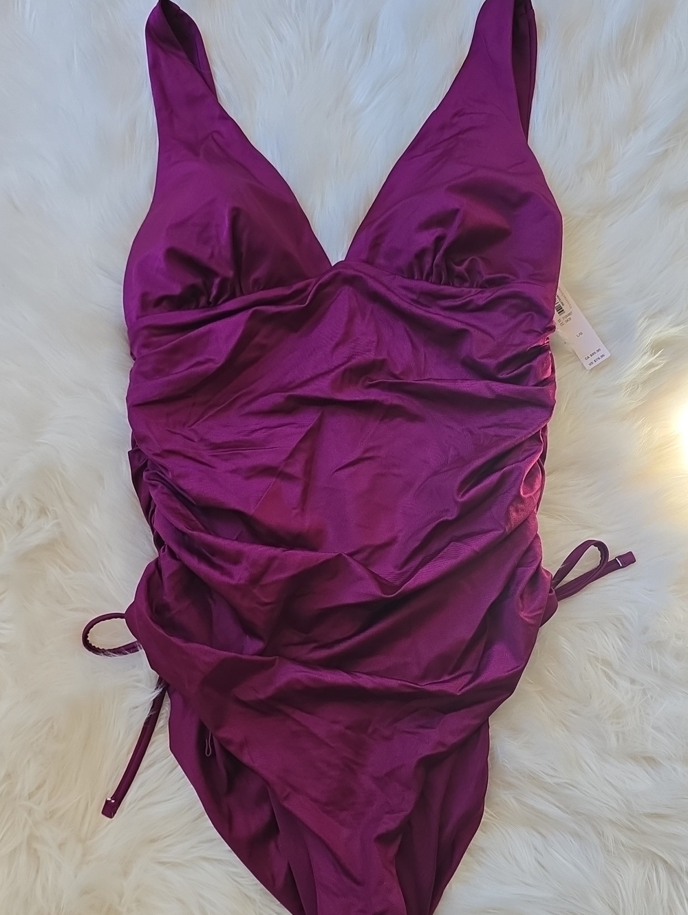 Victoria's Secret Deep Plum One-Piece Swimsuit SIZE L NWT